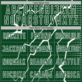 Custom Green White Lightning Sports Sublimation Soccer Uniform Jersey