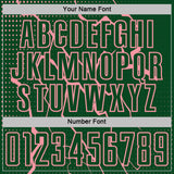 Custom Green Medium Pink Lightning Sports Sublimation Soccer Uniform Jersey