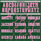 Custom Green Pink-White Lightning Sports Sublimation Soccer Uniform Jersey