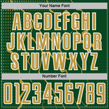 Custom Green Old Gold-White Lightning Sports Sublimation Soccer Uniform Jersey