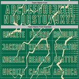 Custom Kelly Green Cream Lightning Sports Sublimation Soccer Uniform Jersey