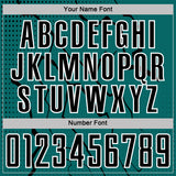 Custom Teal Black-White Lightning Sports Sublimation Soccer Uniform Jersey