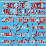 Custom Sky Blue Red-White Lightning Sports Sublimation Soccer Uniform Jersey