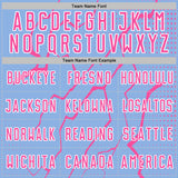 Custom Light Blue Pink-White Lightning Sports Sublimation Soccer Uniform Jersey