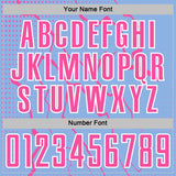 Custom Light Blue Pink-White Lightning Sports Sublimation Soccer Uniform Jersey