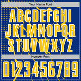 Custom Royal Yellow-White Lightning Sports Sublimation Soccer Uniform Jersey