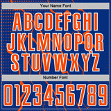Custom Royal Orange-White Lightning Sports Sublimation Soccer Uniform Jersey