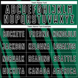 Custom Kelly Green Black-White Lines Sports Sublimation Soccer Uniform Jersey