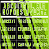 Custom Neon Green Black-White Lines Sports Sublimation Soccer Uniform Jersey