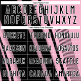 Custom Light Pink Black-White Lines Sports Sublimation Soccer Uniform Jersey