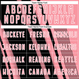 Custom Medium Pink Black-White Lines Sports Sublimation Soccer Uniform Jersey