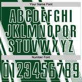 Custom White Green Lines Sports Sublimation Soccer Uniform Jersey