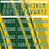 Custom Yellow Green-White Lines Sports Sublimation Soccer Uniform Jersey