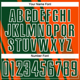 Custom Orange Green-White Lines Sports Sublimation Soccer Uniform Jersey