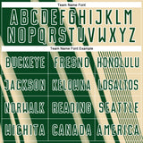 Custom Cream Green-White Lines Sports Sublimation Soccer Uniform Jersey