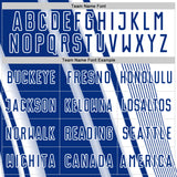 Custom White Royal Lines Sports Sublimation Soccer Uniform Jersey