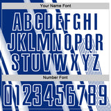 Custom White Royal Lines Sports Sublimation Soccer Uniform Jersey