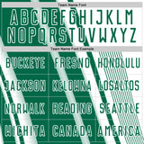 Custom White Kelly Green Lines Sports Sublimation Soccer Uniform Jersey