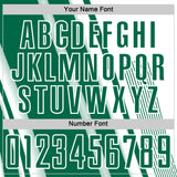 Custom White Kelly Green Lines Sports Sublimation Soccer Uniform Jersey