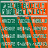 Custom Orange Kelly Green-White Lines Sports Sublimation Soccer Uniform Jersey