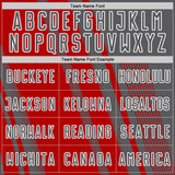 Custom Steel Gray Red-White Lines Sports Sublimation Soccer Uniform Jersey