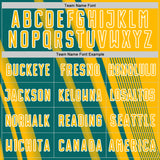 Custom Gold Teal-White Lines Sports Sublimation Soccer Uniform Jersey