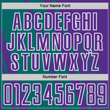 Custom Purple Teal-White Lines Sports Sublimation Soccer Uniform Jersey