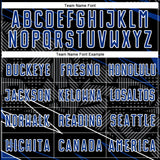 Custom Black Royal-White Lines Sports Sublimation Soccer Uniform Jersey