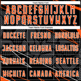 Custom Black Orange-White Lines Sports Sublimation Soccer Uniform Jersey