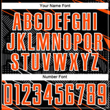 Custom Black Orange-White Lines Sports Sublimation Soccer Uniform Jersey