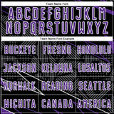 Custom Black Purple-White Lines Sports Sublimation Soccer Uniform Jersey