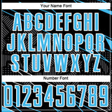 Custom Black Sky Blue-White Lines Sports Sublimation Soccer Uniform Jersey