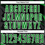 Custom Black Grass Green-White Lines Sports Sublimation Soccer Uniform Jersey