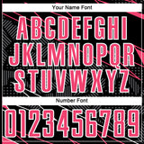 Custom Black Neon Pink-White Lines Sports Sublimation Soccer Uniform Jersey