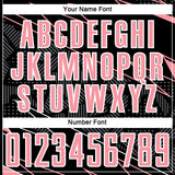 Custom Black Medium Pink-White Lines Sports Sublimation Soccer Uniform Jersey