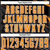 Custom Black Bay Orange-White Lines Sports Sublimation Soccer Uniform Jersey