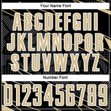 Custom Black Vegas Gold-White Lines Sports Sublimation Soccer Uniform Jersey