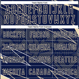 Custom Navy Cream Lines Sports Sublimation Soccer Uniform Jersey