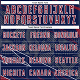 Custom Navy Crimson-White Lines Sports Sublimation Soccer Uniform Jersey