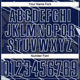 Custom Navy Silver Lines Sports Sublimation Soccer Uniform Jersey