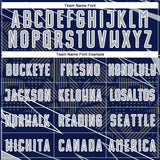 Custom Navy Gray-White Lines Sports Sublimation Soccer Uniform Jersey