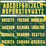 Custom Green Yellow-White Lines Sports Sublimation Soccer Uniform Jersey