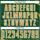 Custom Green Old Gold-White Lines Sports Sublimation Soccer Uniform Jersey