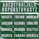 Custom Green Gray-White Lines Sports Sublimation Soccer Uniform Jersey