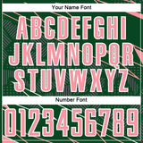 Custom Green Medium Pink-White Lines Sports Sublimation Soccer Uniform Jersey