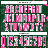 Custom Green Pink-White Lines Sports Sublimation Soccer Uniform Jersey