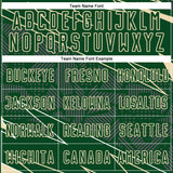 Custom Green Cream Lines Sports Sublimation Soccer Uniform Jersey