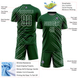 Custom Green White Lines Sports Sublimation Soccer Uniform Jersey