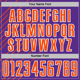 Custom Purple Orange-White Lines Sports Sublimation Soccer Uniform Jersey