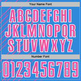 Custom Powder Blue Pink-White Lines Sports Sublimation Soccer Uniform Jersey